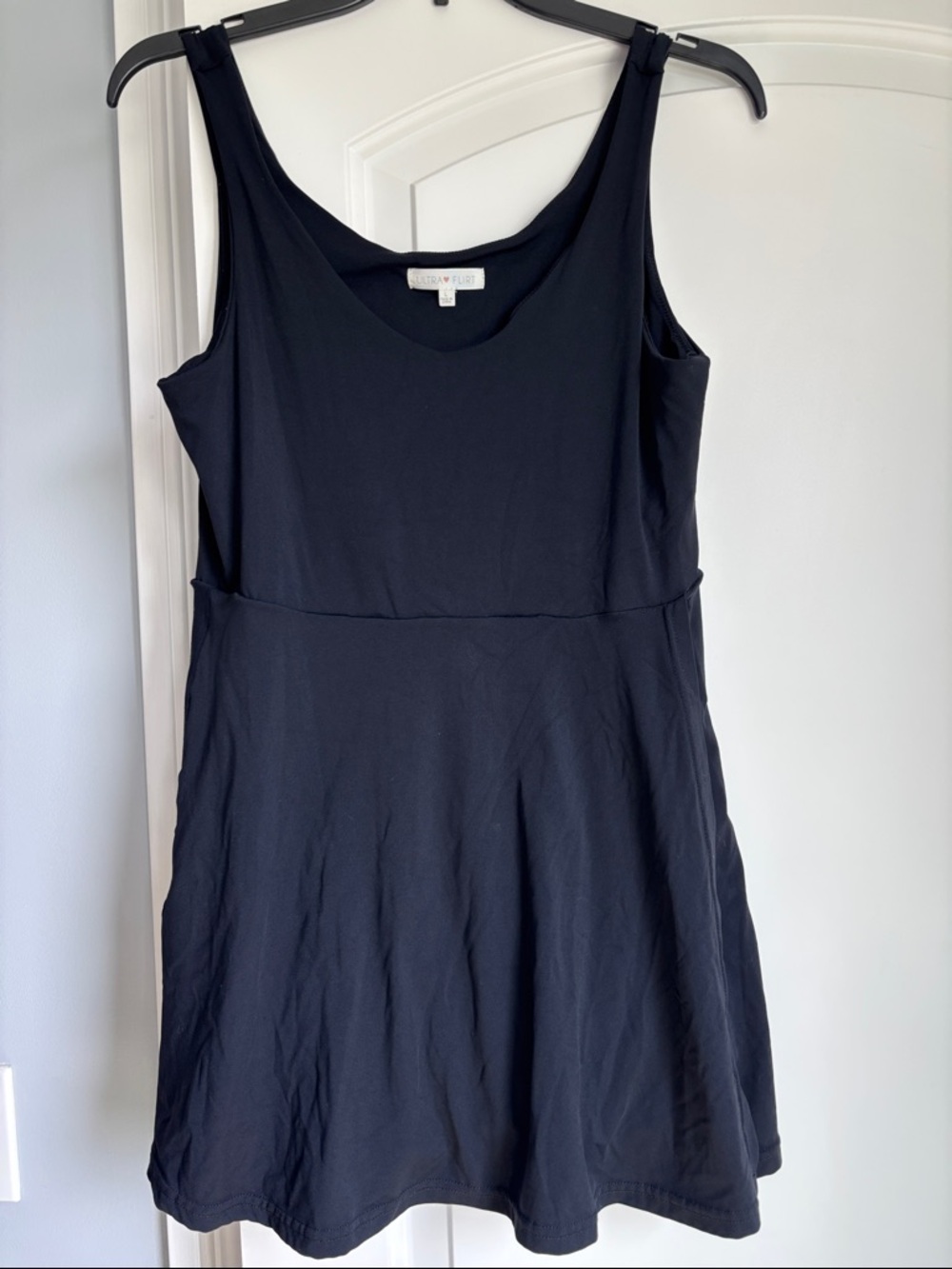 Ultra Flirt Black Sleeveless A-Line Dress